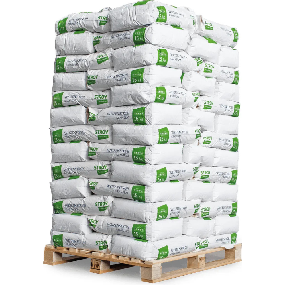 Palet de Granulado de Paja – 65 Sacos de 15 kg