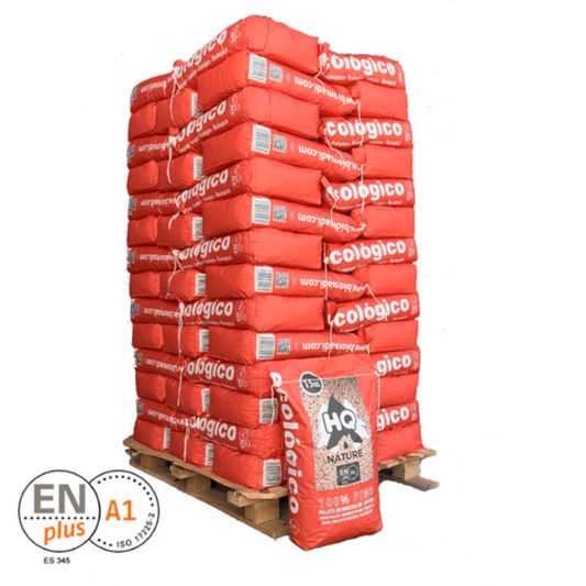 Pellets de Madera de Pino Ecológico 1050 kg / 70 Sacos de 15 kg
