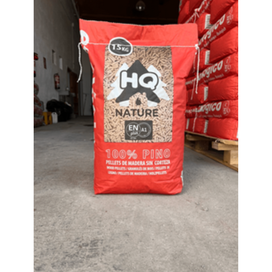 Pellets de Madera de Pino Ecológico 1050 kg / 70 Sacos de 15 kg
