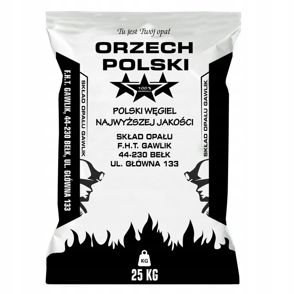 Saco de carbón vegetal de nogal polaco 29 MJ – 20 x 25 kg